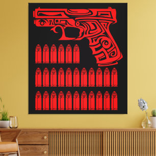 Tribul illustrativt vapen canvastryck