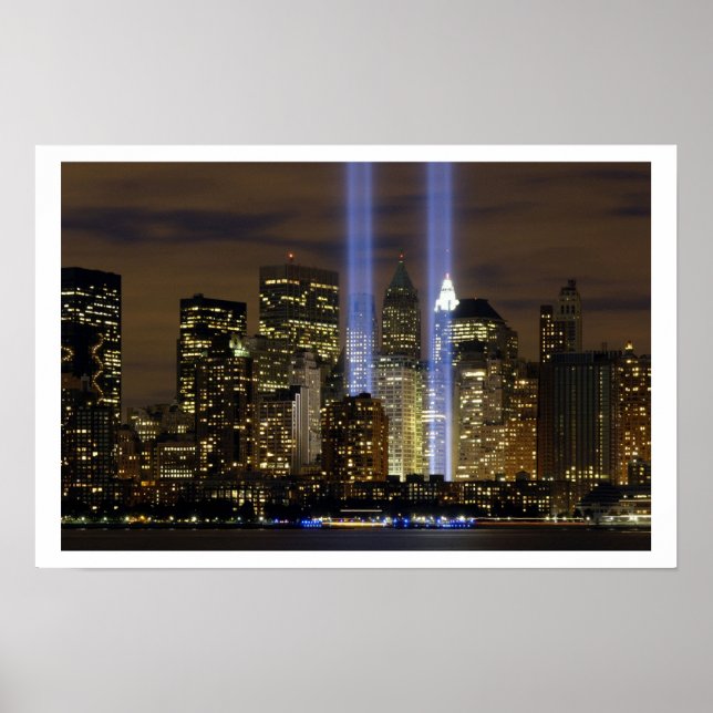 "Tribute in Light" 9-11 Memorial Poster (Framsidan)