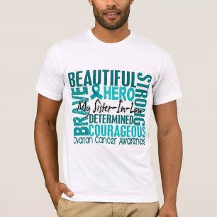Tribute kvadrerar Ovarian cancer för svägerska T-shirt