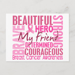 Tribute Square Friend Breast Cancer Vykort