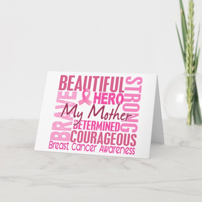 Tribute Square Mor Breast Cancer Kort (Framsida)