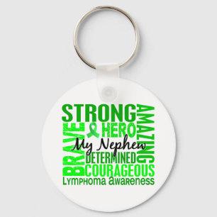 Tribute Square Nephew Lymphoma Nyckelring