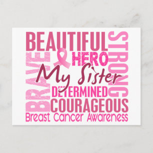 Tribute Square Syster Breast Cancer Vykort