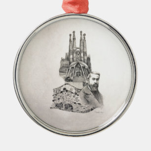 "Tribute till Gaudi ", Julgransprydnad Metall