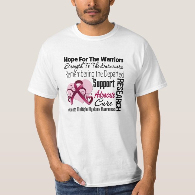 TributehoppCollage - åtskillig Myeloma T Shirt (Framsida)