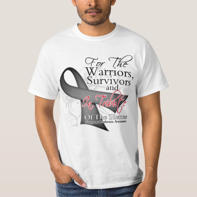 Tributesockersjukamedvetenhet T Shirt (Framsida)