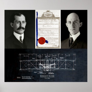 TRIBUTT TILL WRIGHT BROTHERS OCH FLYING MASKIN POSTER