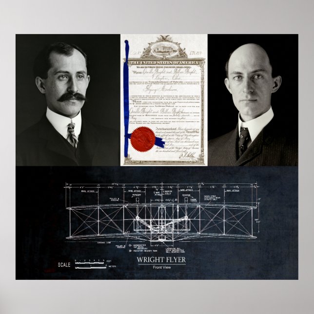 TRIBUTT TILL WRIGHT BROTHERS OCH FLYING MASKIN POSTER (Framsidan)