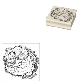 Triceratop Cuddles Rubber Frimärke Stämpel