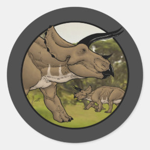 Triceratops #2 runt klistermärke