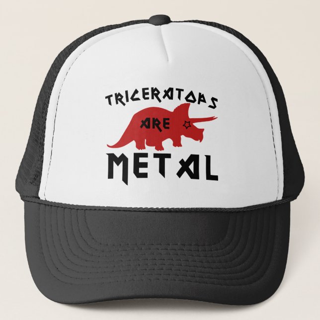 Triceratops är Metall Keps (Framsida)