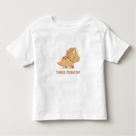 Triceratops Café – Cute Dinosaur Coffee Illustrati T Shirt