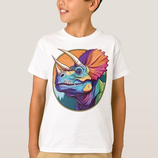 Triceratops - Classic Dinosaur Tee T-Shirt (Framsida)