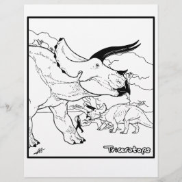 Triceratops - Coloring Page.