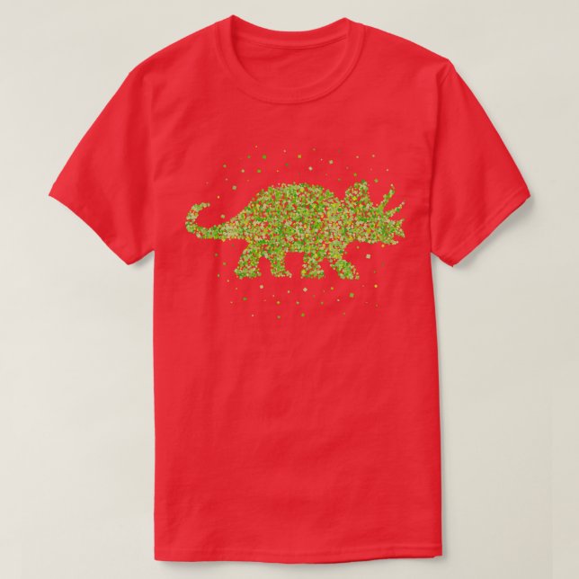 Triceratops Cretaceous Dino Dinosaur T Shirt (Design framsida)