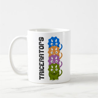 Triceratops Cretacous Tecknad Coffee Mugg