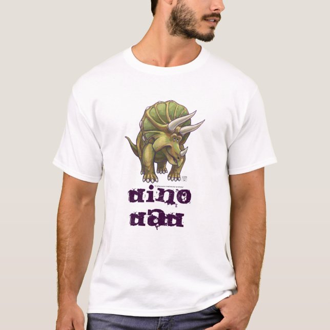 Triceratops Dino Pappa T-shirt (Framsida)