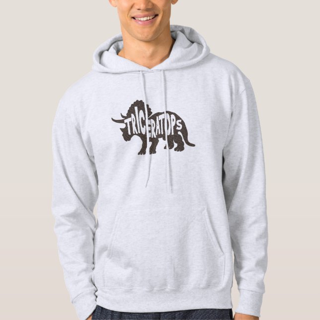 Triceratops Dinosauer Hoodie (Framsida)
