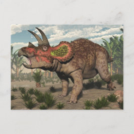 Triceratops dinosaur - 3D-rendering Vykort