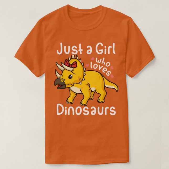 Triceratops Dinosaur Älskare T Shirt (Design framsida)