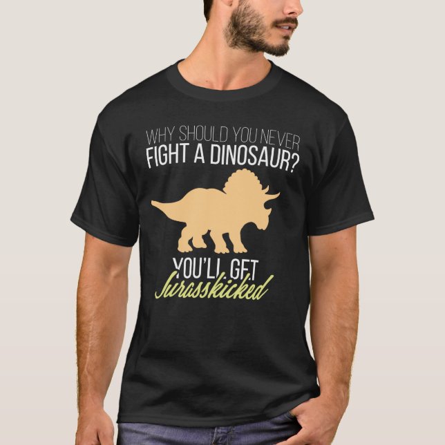 Triceratops Dinosaur Jurasskick ed T Shirt (Framsida)