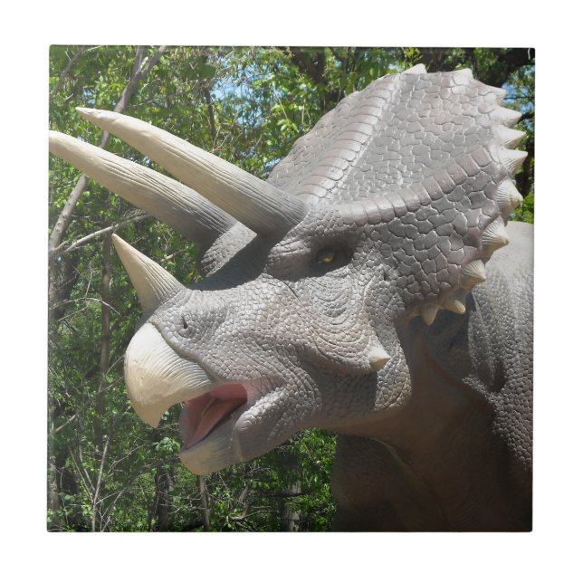 Triceratops dinosaur kakelplatta (Framsidan)