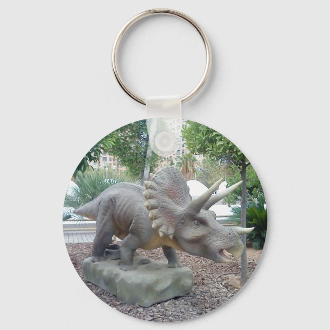 Triceratops Dinosaur Keychain Nyckelring (Framsida)