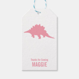 Triceratops Dinosaur Silhouette Birthday Gift Märk Presentetikett
