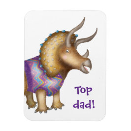 Triceratops dinosaur "Top Pappa"-magnet Magnet