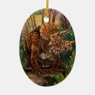 Triceratops Forest Julgransprydnad Keramik