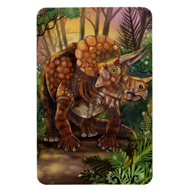 Triceratops Forest Magnet (Vertikal)