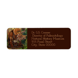 Triceratops Forest Returadress Etikett