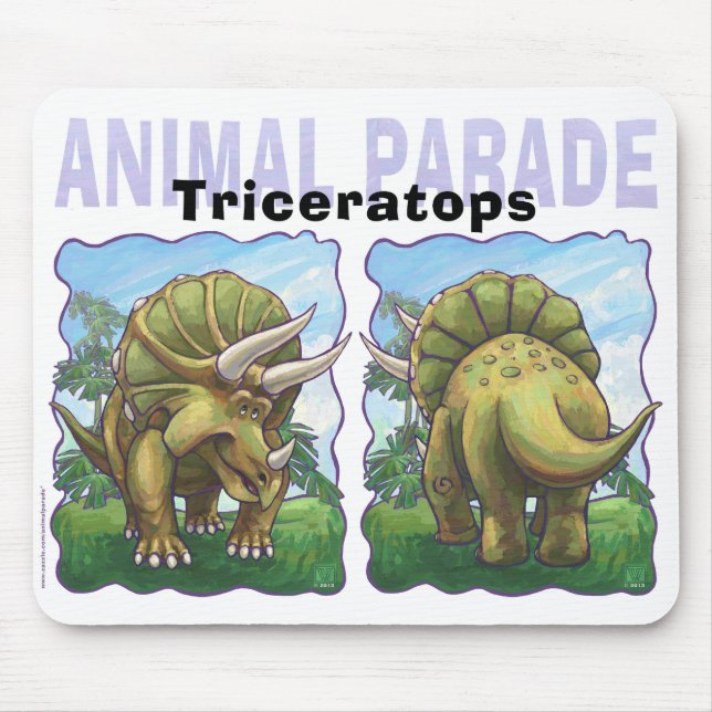 Triceratops gåvor och accessoarer musmatta (Framsidan)