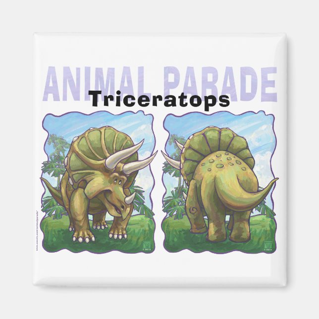Triceratops-gåvor och tillbehör magnet (Framsidan)
