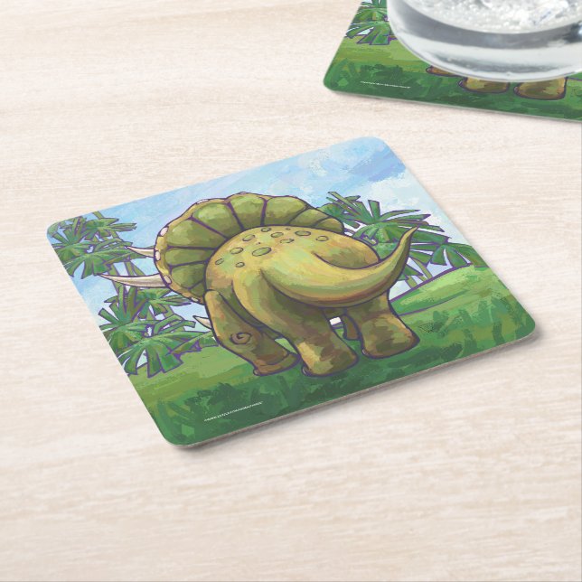 Triceratops-gåvor och tillbehör underlägg papper kvadrat (Vinklad)