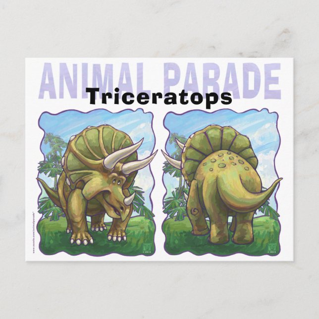 Triceratops-gåvor och tillbehör vykort (Framsida)