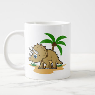 Triceratops i ett tropiskt klimat. jumbo mugg