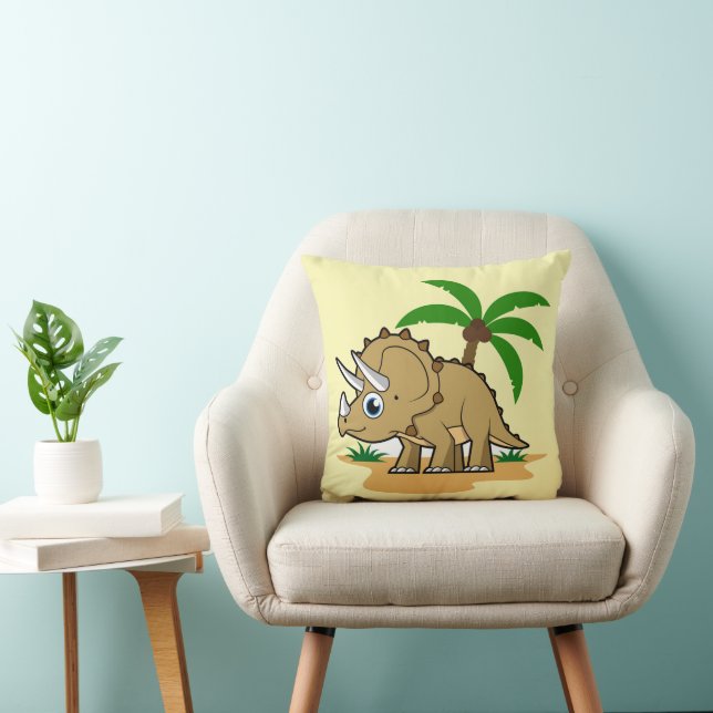 Triceratops i ett tropiskt klimat. kudde (Stol)