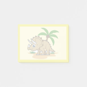Triceratops i ett tropiskt klimat. post-it block