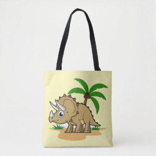 Triceratops i ett tropiskt klimat. tygkasse