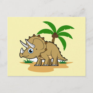 Triceratops i ett tropiskt klimat. vykort