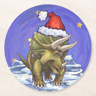 Triceratops jul underlägg papper rund