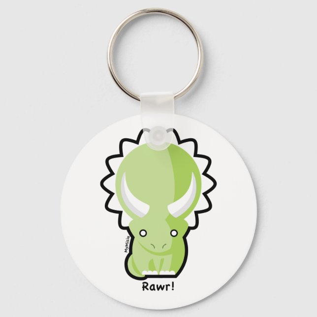 Triceratops Keychain Nyckelring (Framsida)