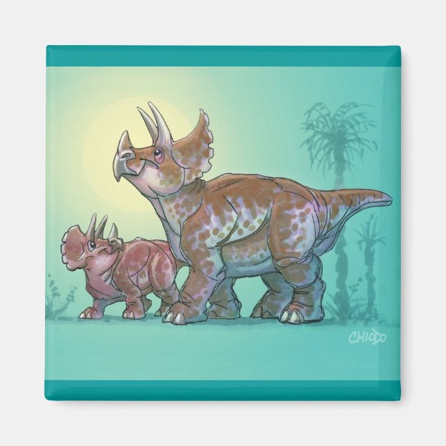 Triceratops-magnet Magnet (Framsidan)