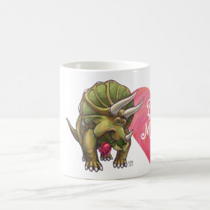 Triceratops på Alla hjärtans dag i Kärlek Magisk Mugg