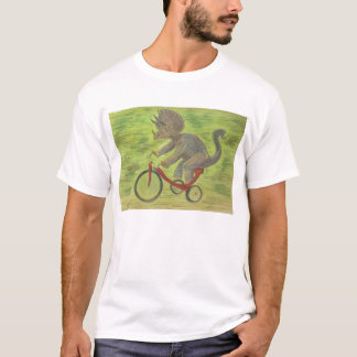 Triceratops på en trecykel T-shirt! T-shirt