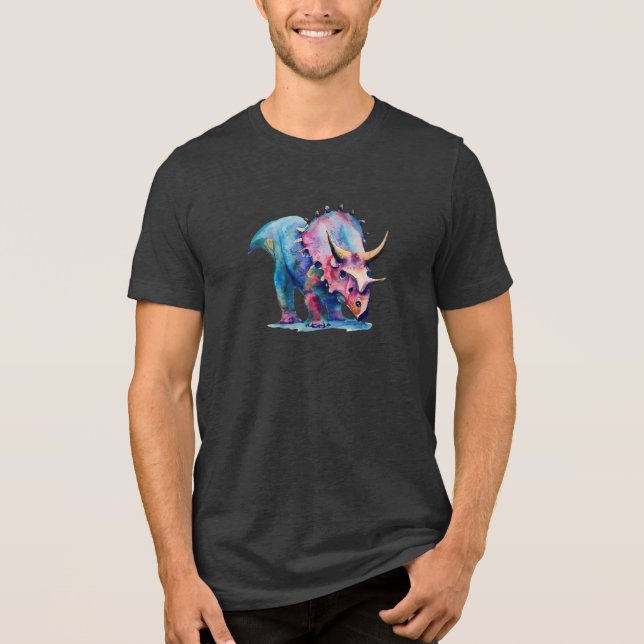 Triceratops Prakt: Unisex T-Shirt (Framsida)