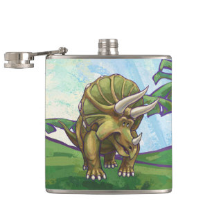 Triceratops-presentationer och -tillbehör fickplunta