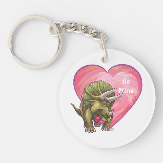 Triceratops Röd ros Heart (Framsidan)