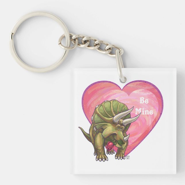 Triceratops Röd ros Heart (Framsidan)